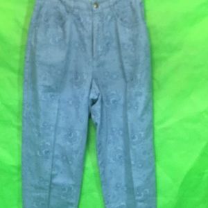 Talbots Petite Women’s Blue Floral Pants Size 10